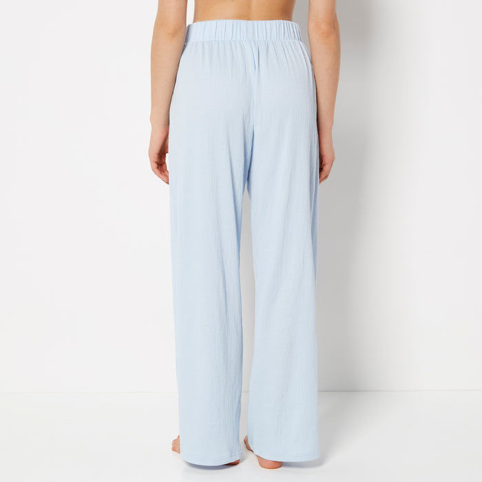 Casual Sleep Textured Knit Pant In Skyway