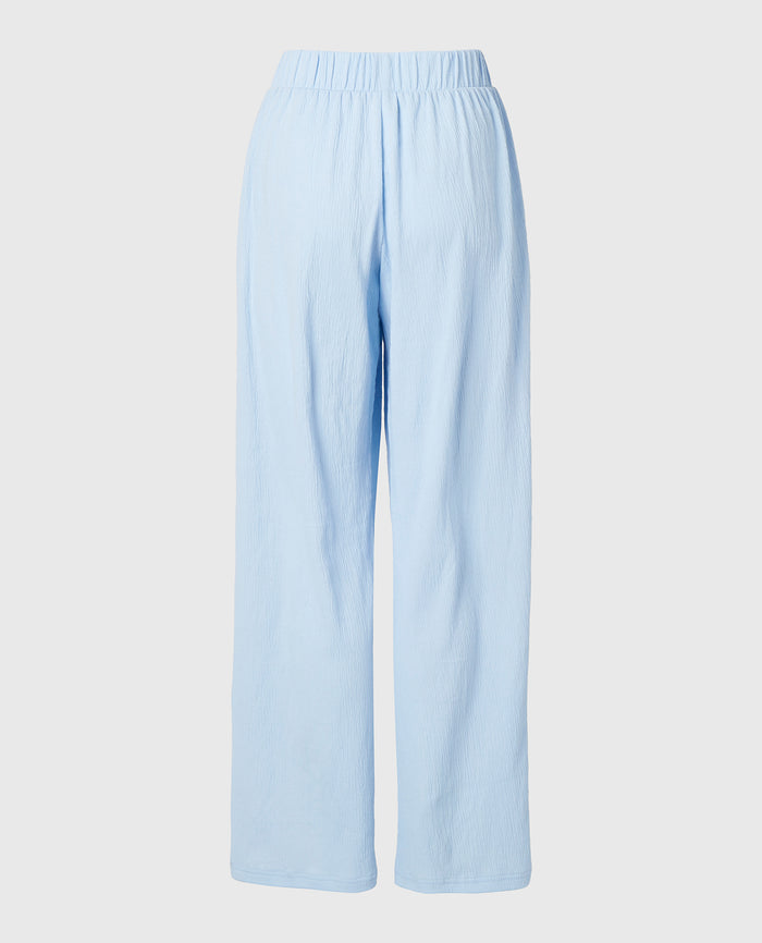 Casual Sleep Textured Knit Pant In Skyway