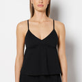 Casual Sleep Textured Knit Tank in Tuxedo Black