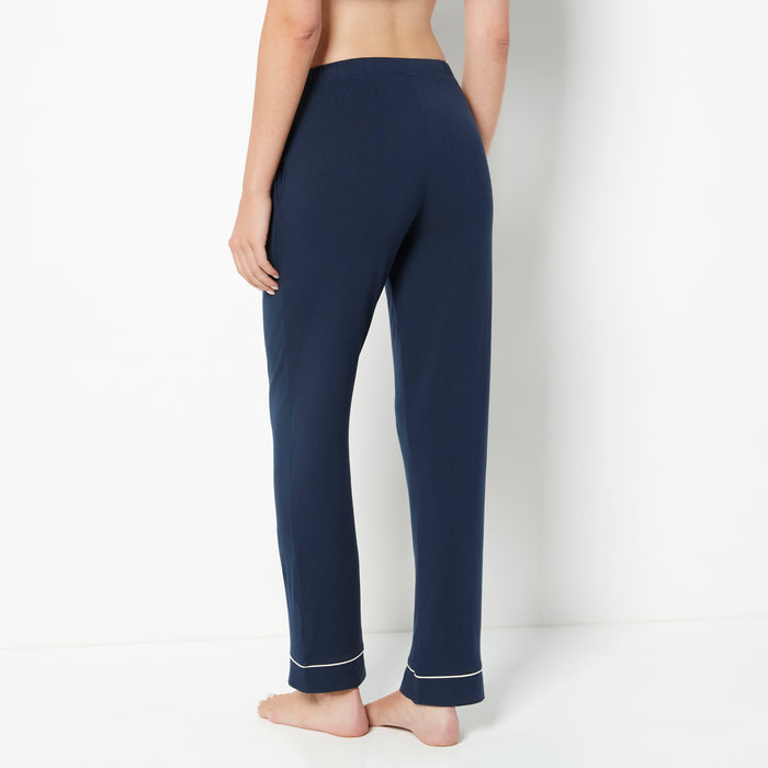 Casual Sleep Wide Leg Pant in Navy Blazer
