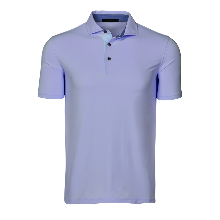 Jellyfish Lavender Greyson Cayuse Short Sleeve Polo - Front View | Greyson Clothiers