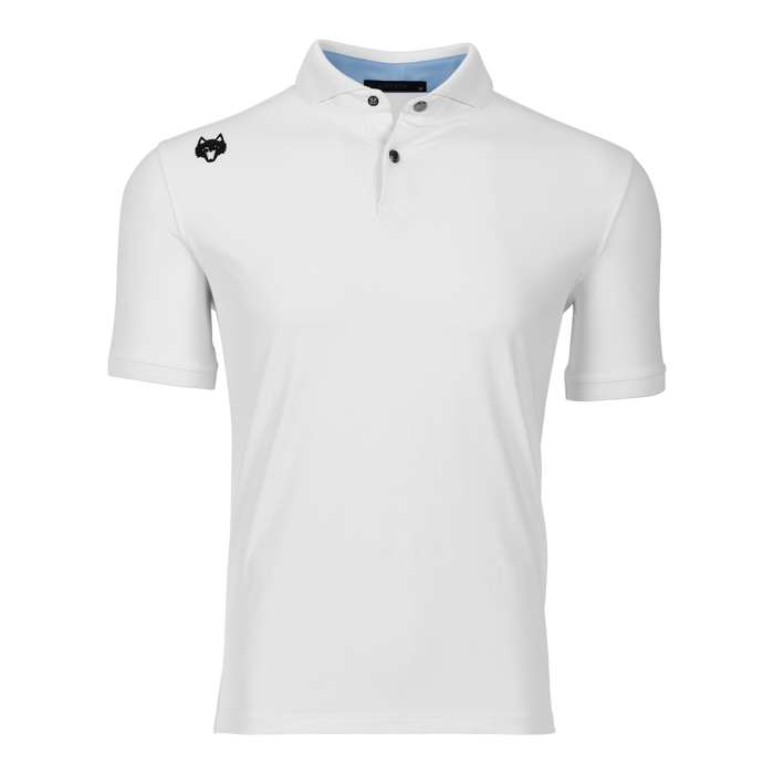 Arctic Cayuse Sport Short Sleeve Polo - Front View with Wolf Logo | Greyson Clothiers
