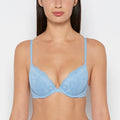 Charmed Push Up Plunge Lace Cup Bra in Glacier Lake