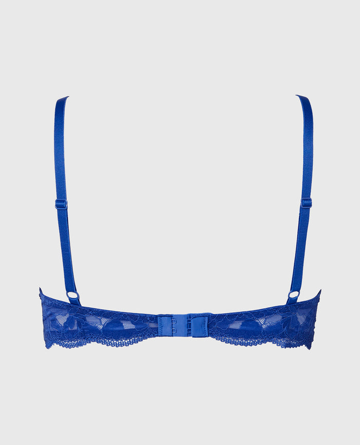 Charmed unlined demi bra in Dazzling Blue
