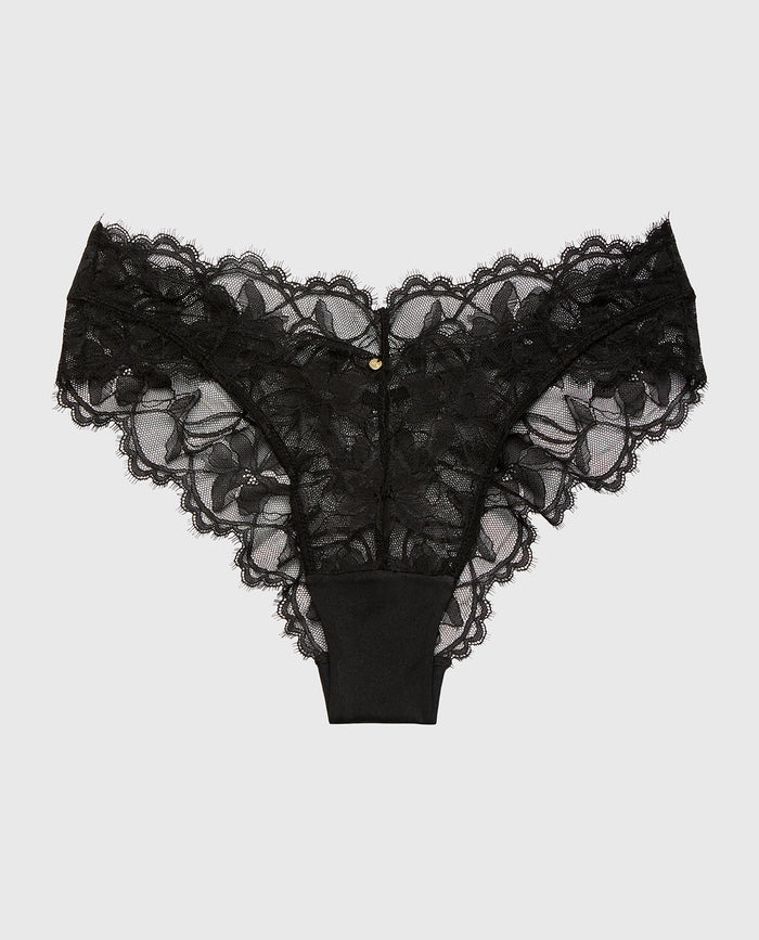 Cheeky Panty in Afterglow Lace in Tuexdo Black