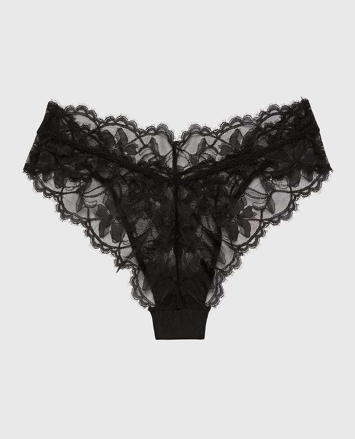 Cheeky Panty in Afterglow Lace in Tuexdo Black
