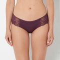 Cheeky Panty With Bewitched Lace Trim in Blackberry Wine