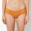 Cheeky Panty With Bewitched Lace Trim in Golden Glow