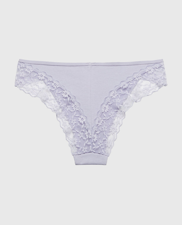 Cheeky Panty With Lace Trim in Cosmic Sky
