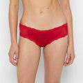 Cheeky Panty With Lace Trim in Crimson