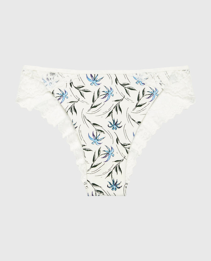 Cheeky Panty With Lace Trim in Falling Foliage