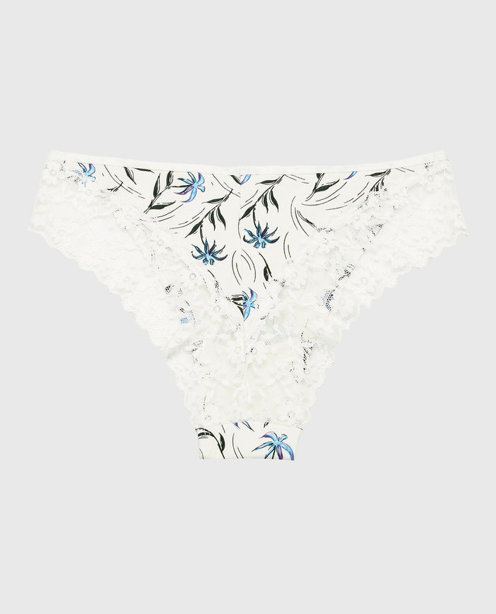 Cheeky Panty With Lace Trim in Falling Foliage