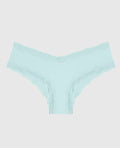 Cheeky Panty with Lace Trim in Vista Blue