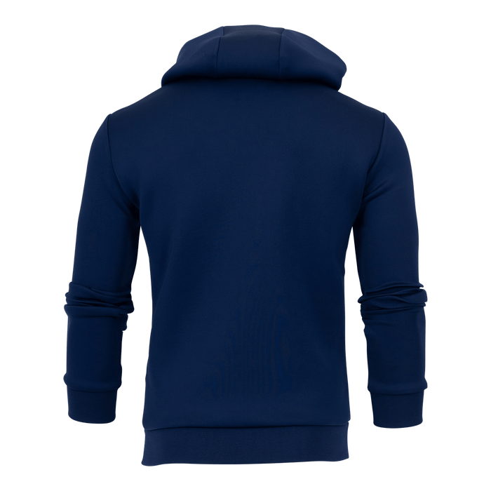Greyson Clothiers Chene Hoodie in Maltese Blue - Back View | Men's Stretch Golf Hoodie