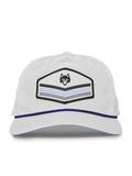 Greyson Clothiers Arctic Chevron Rope Hat - Front View, Wolf Patch & Navy Rope Brim Detail | Greyson Clothiers