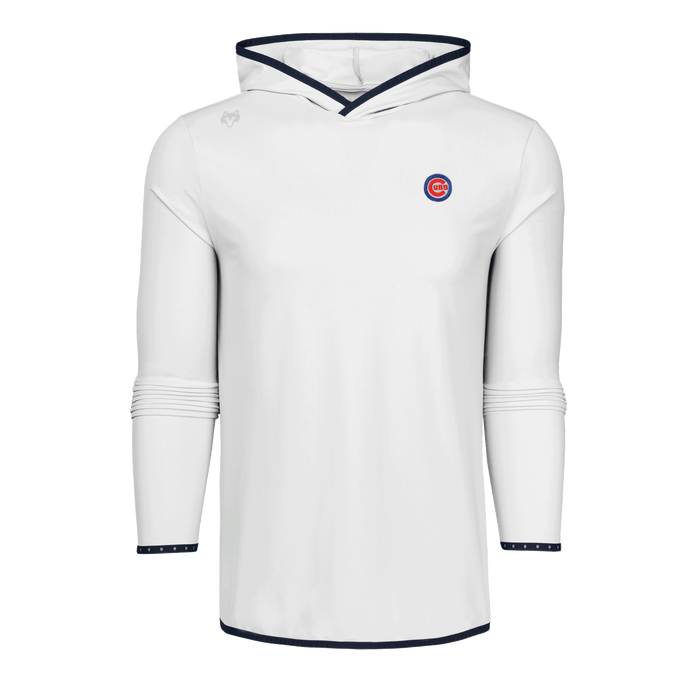 Arctic Men's Chicago Cubs Colorado Hoodie - Front View, Elasticated Cuffs, Wolf Logo & Navy Trim | Greyson Clothiers