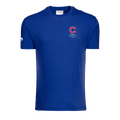 Royal Blue Cotton Chicago Cubs Crewneck Tee - Front View | Greyson Clothiers