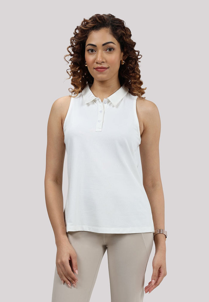 Classic Pique Sleeveless Polo - BlissClub