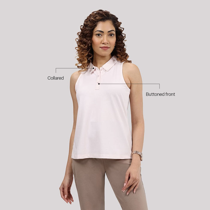 Classic Pique Sleeveless Polo - BlissClub