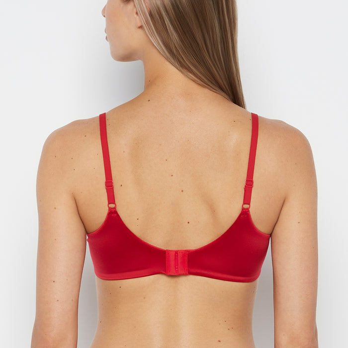 Comfort Lightly Lined Demi Bra in Crimson