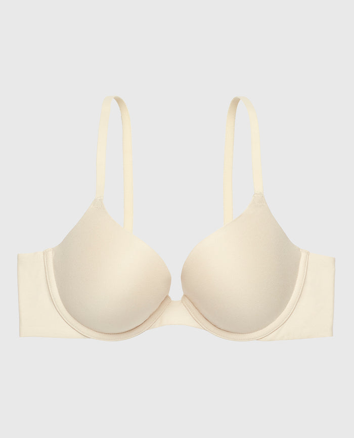 Comfort Lightly Lined Demi Bra in Oatmeal Heather