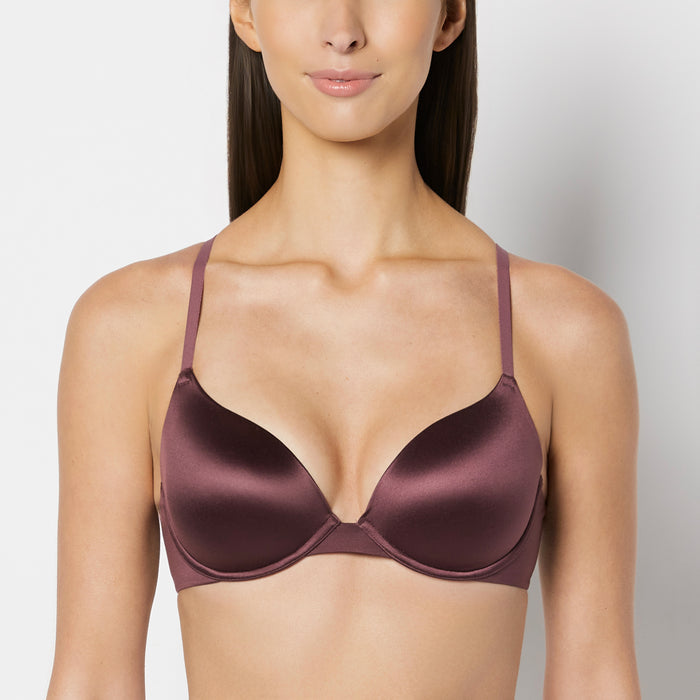 Comfort Lightly Lined Demi Bra in Plum Wine
