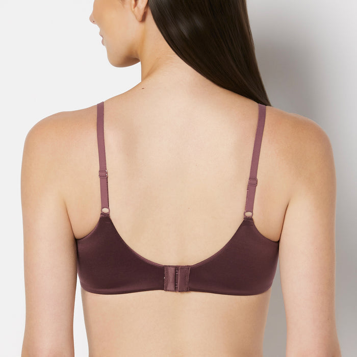 Comfort Lightly Lined Demi Bra in Plum Wine