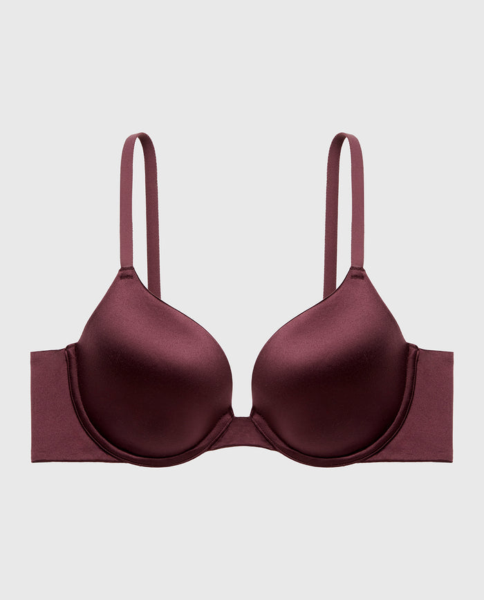 Comfort Lightly Lined Demi Bra in Plum Wine