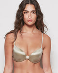 Comfort Push Up Bra in Stone Grey