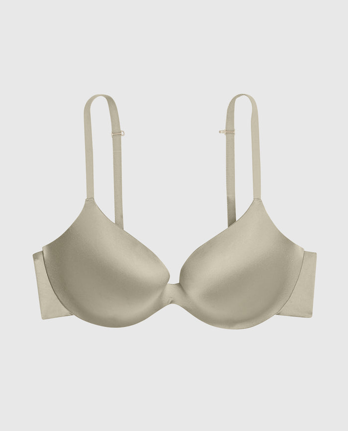 Comfort Push Up Bra in Stone Grey