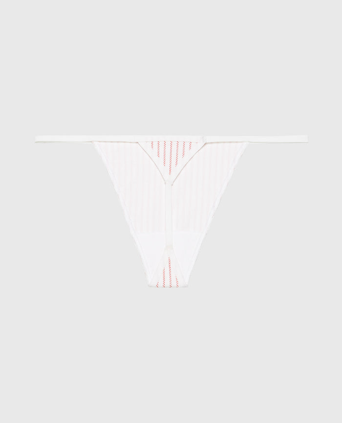 Cotton G-String Panty in Canada Stripe
