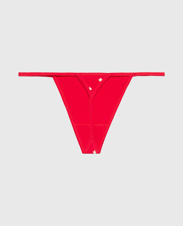 Cotton G-String Panty in Oh Canada Dot