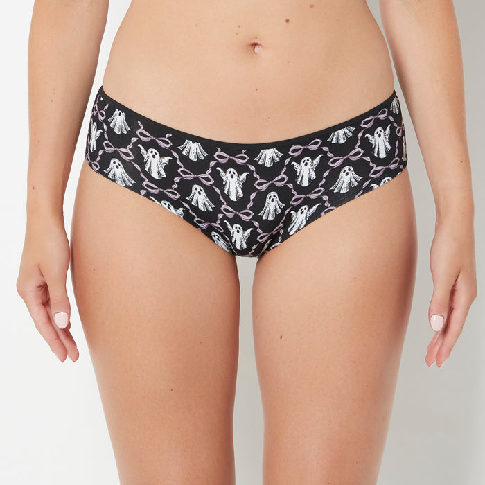 Cotton Hipster Panty in Ghosts and Bows