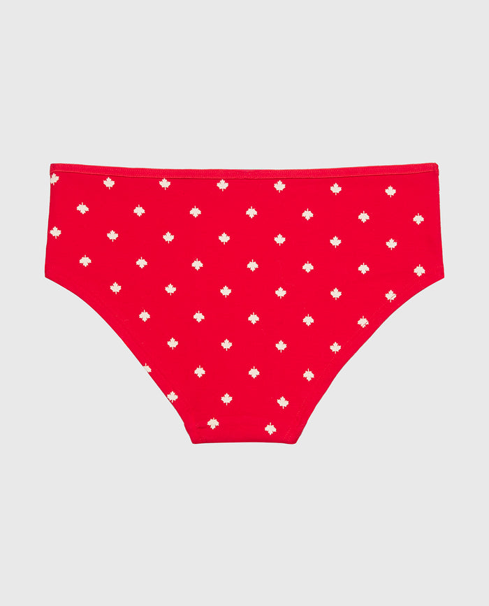 Cotton Hipster Panty in Oh Canada Dot