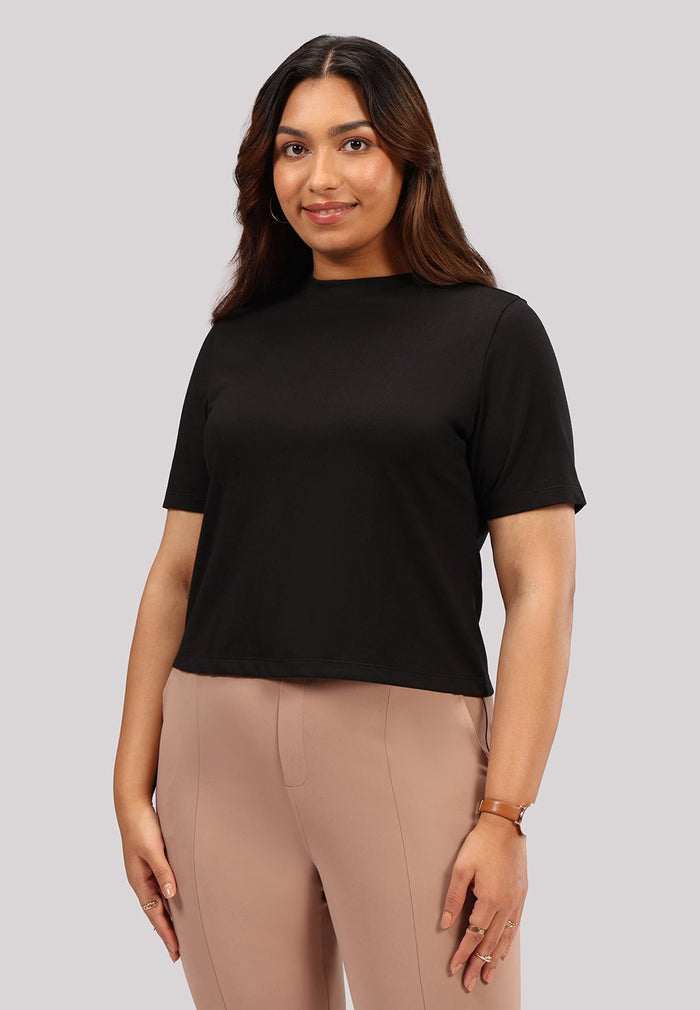 Cotton Pro High Neck Top - BlissClub