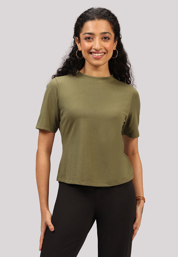 Cotton Pro High Neck Top - BlissClub