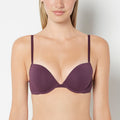 Cotton Push Up Bra in Blackberry Wine