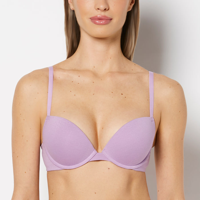 Cotton Push Up Bra in Regal Orchid