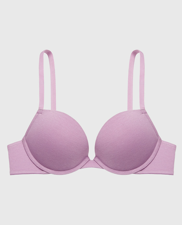 Cotton Push Up Bra in Regal Orchid