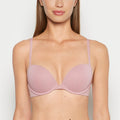 Cotton Push Up Bra in Sheer Mauve
