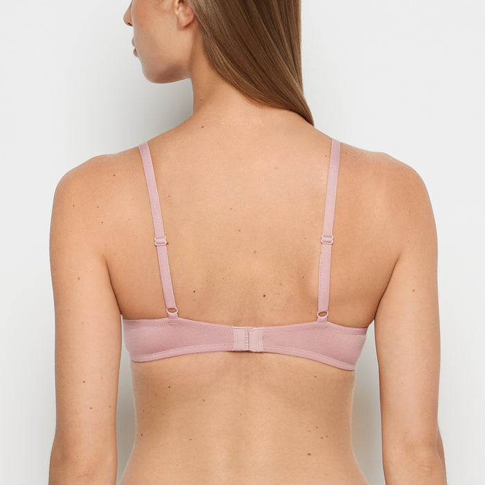 Cotton Push Up Bra in Sheer Mauve