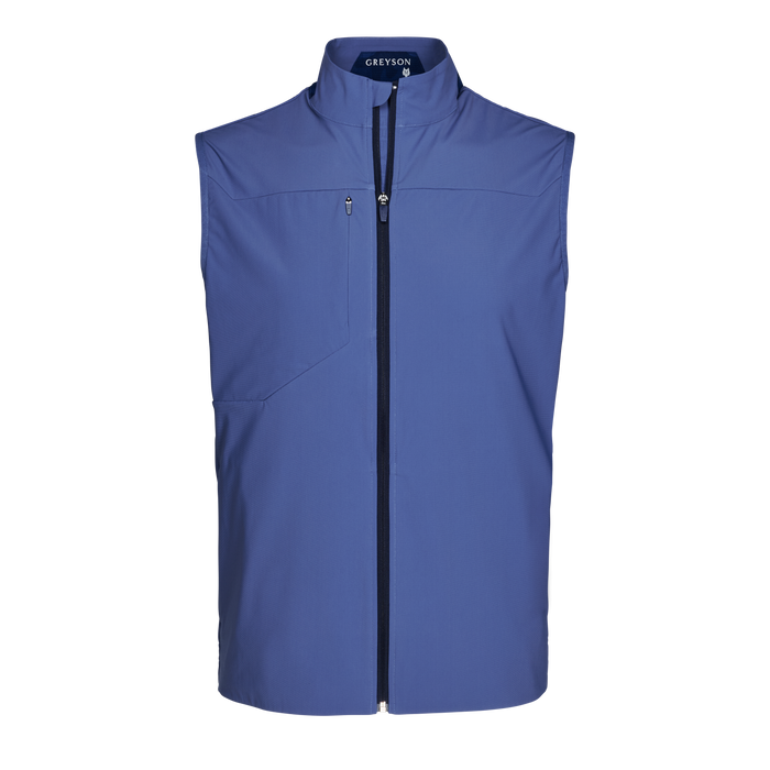 Maltese Blue Coywolf Sport Vest Men's Golf Vest - Front View | Greyson Clothiers