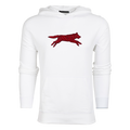 Arctic Crimson Wolf Gotham Hoodie - Red Wolf Embroidery Front View | Greyson Clothiers