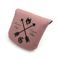Primrose Crossed Arrows Mallet Putter Cover - Angled Front, Wolf & Arrow Embroidery | Greyson Clothiers