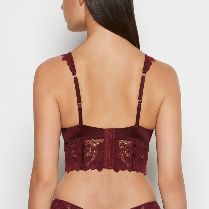 Demi Cup Bustier in Russian Ruby
