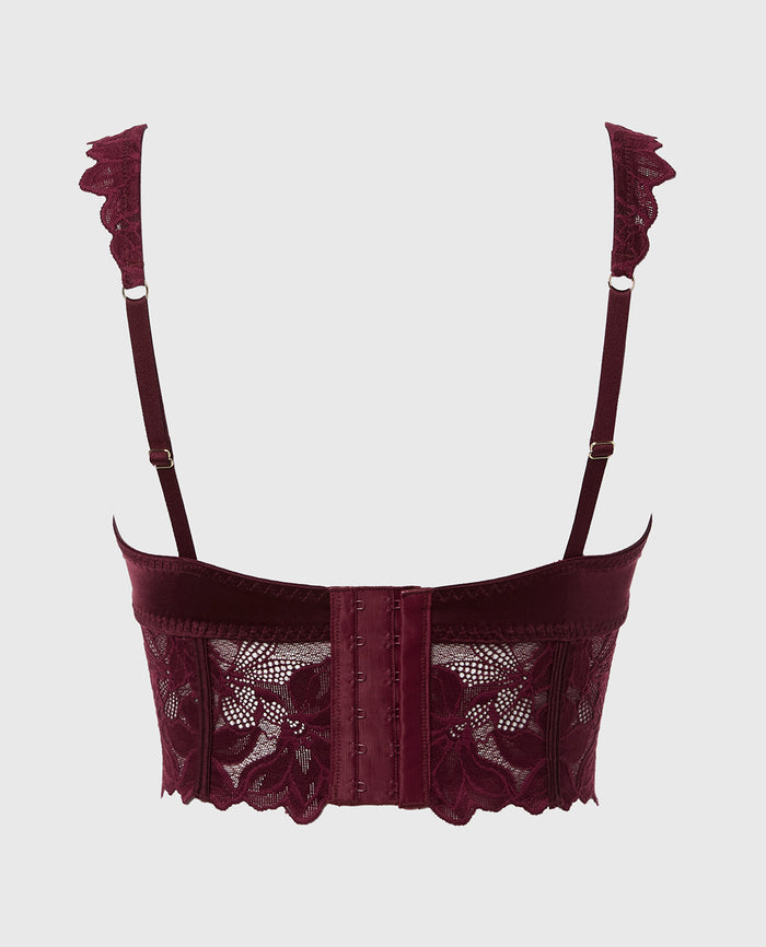 Demi Cup Bustier in Russian Ruby