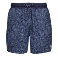 Den of Thieves Torch Swim Short - Navy Wolf Print, Front View, drawstring waist | Greyson Clothiers