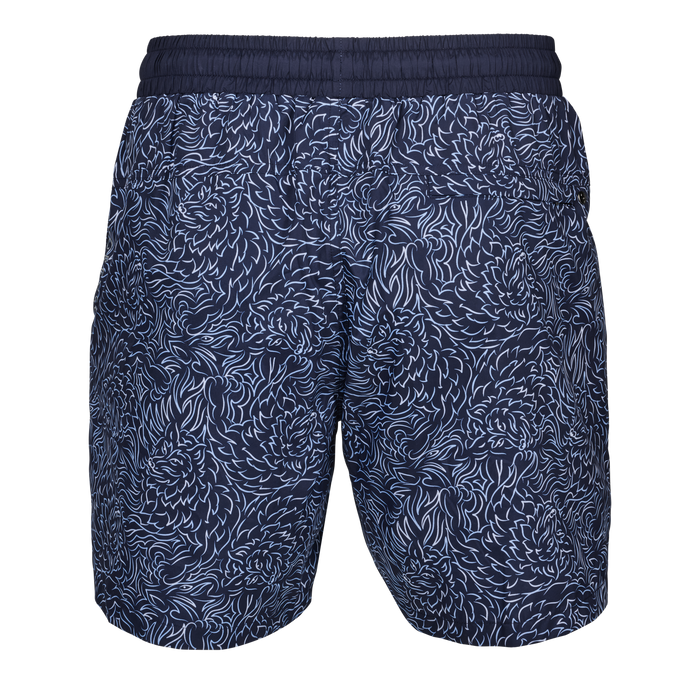 Greyson Clothiers Den of Thieves Torch Swim Short - Maltese Blue Wolf Print, Back View