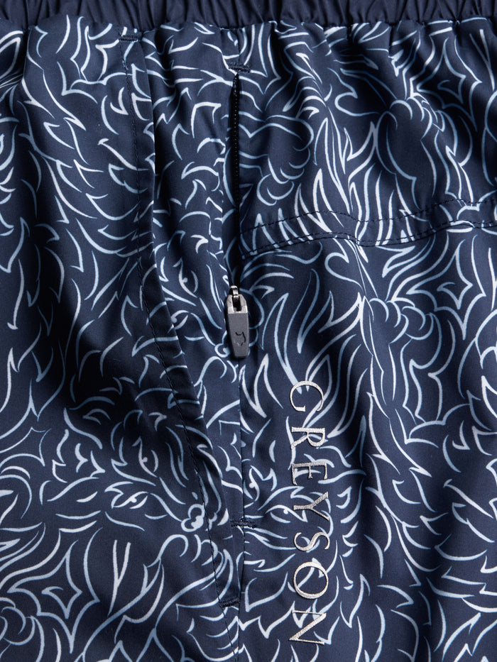 Den of Thieves Torch Swim Short - Zip Pocket & Greyson Wordmark Detail | Greyson Clothiers