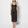 Designer Collection Midi Length Slip in Timeless Lace in Tuxedo Black
